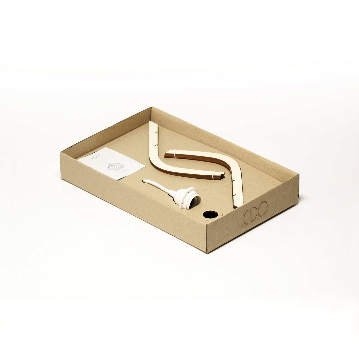 Suspension en carton-bois recyclé Monstera