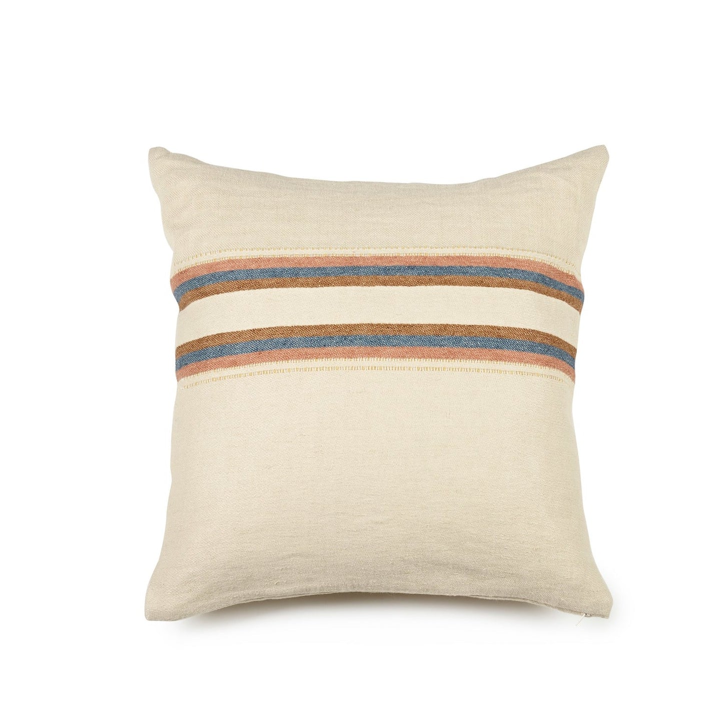 Housse de coussin déco en lin 100% européen Harlan Stripe