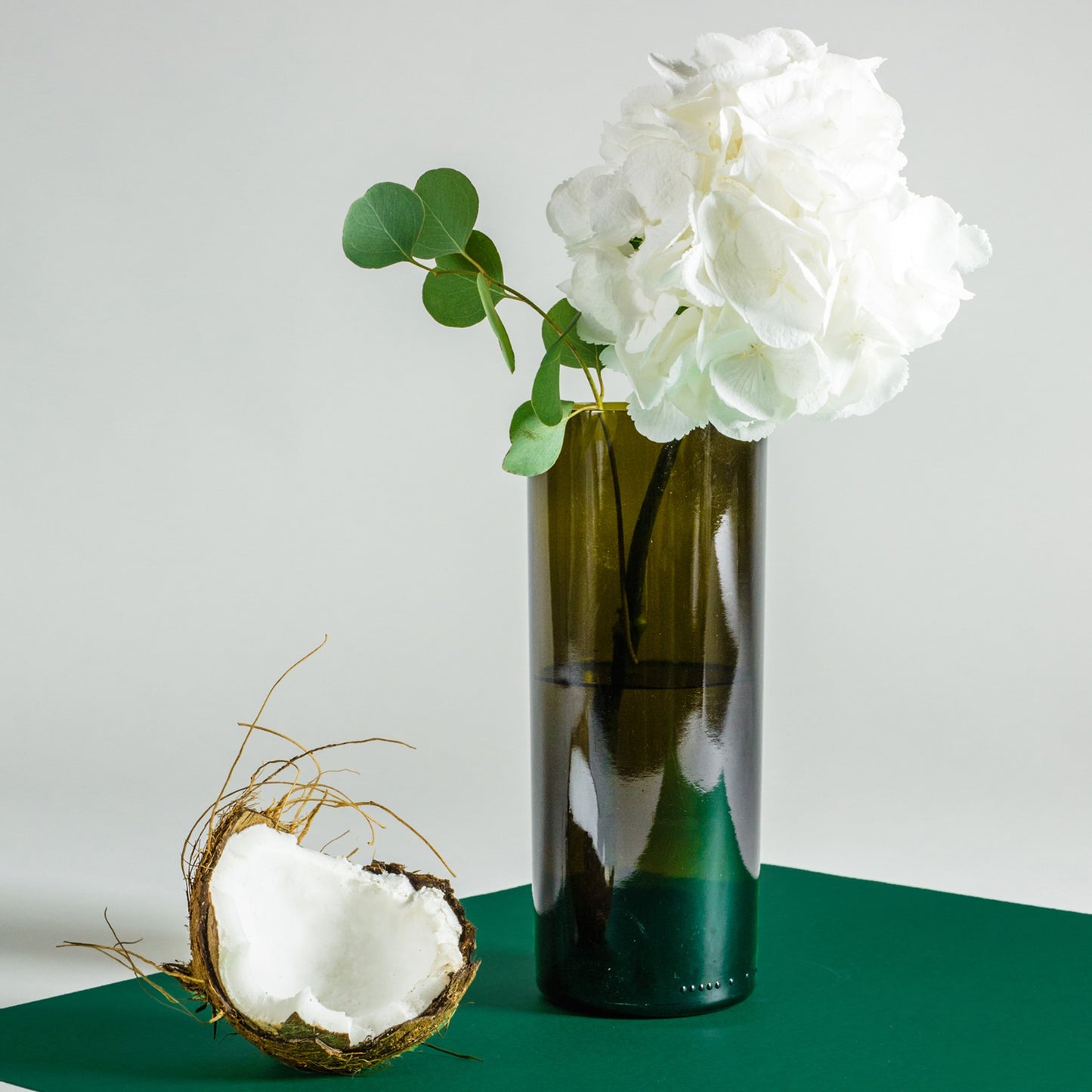 Upcycled glass magnum vase - oak