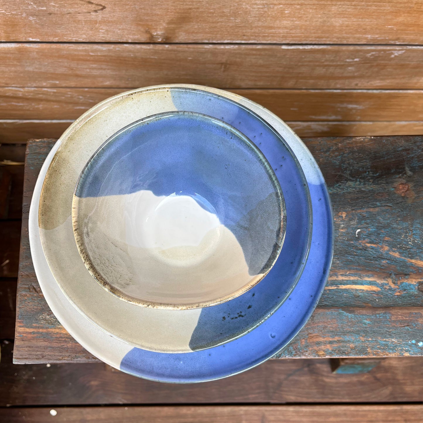 Set 2 bowls in Portuguese stoneware - Amazônia Azul