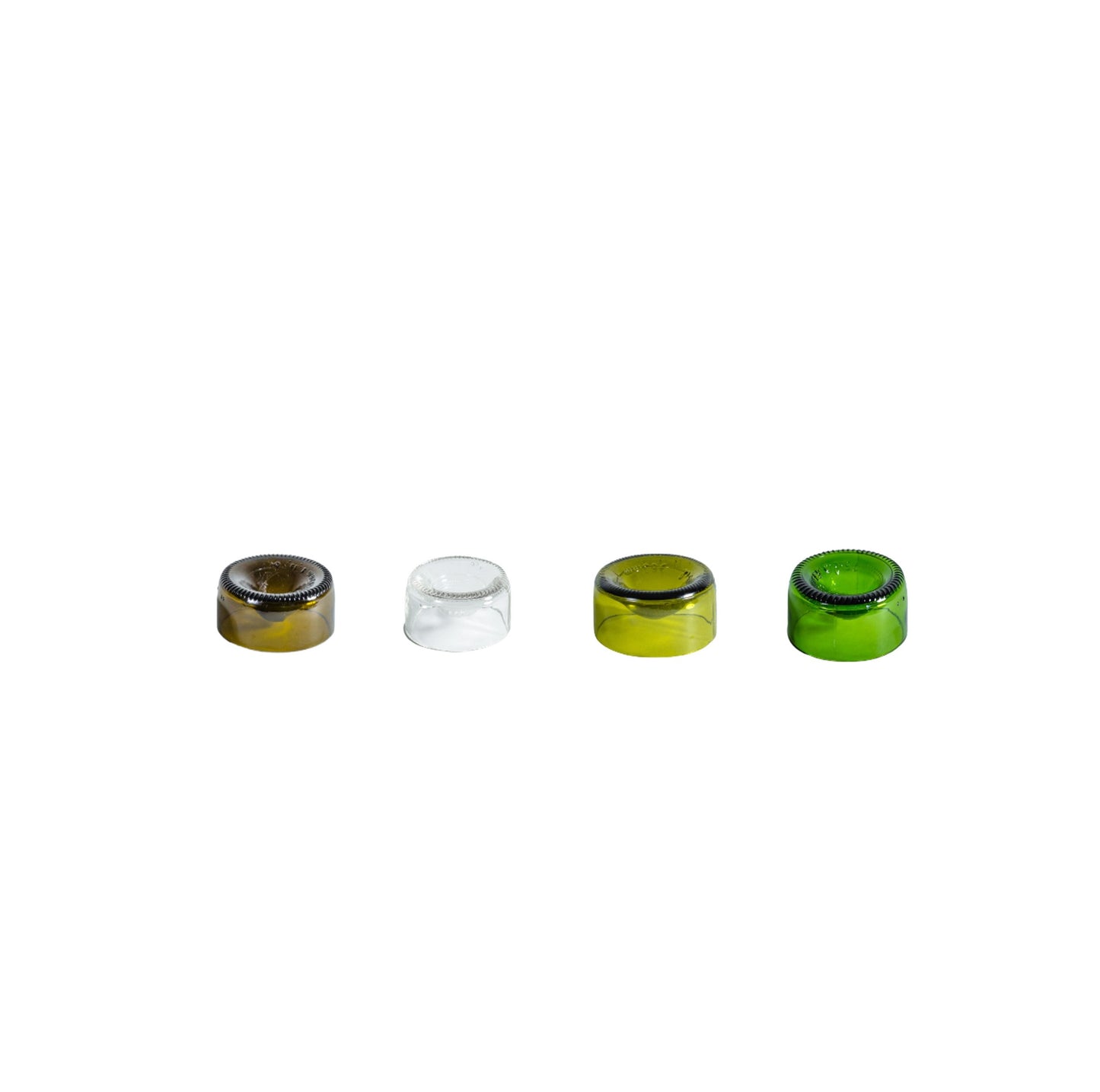 Set de 4 coquetiers en verre upcyclé panaché