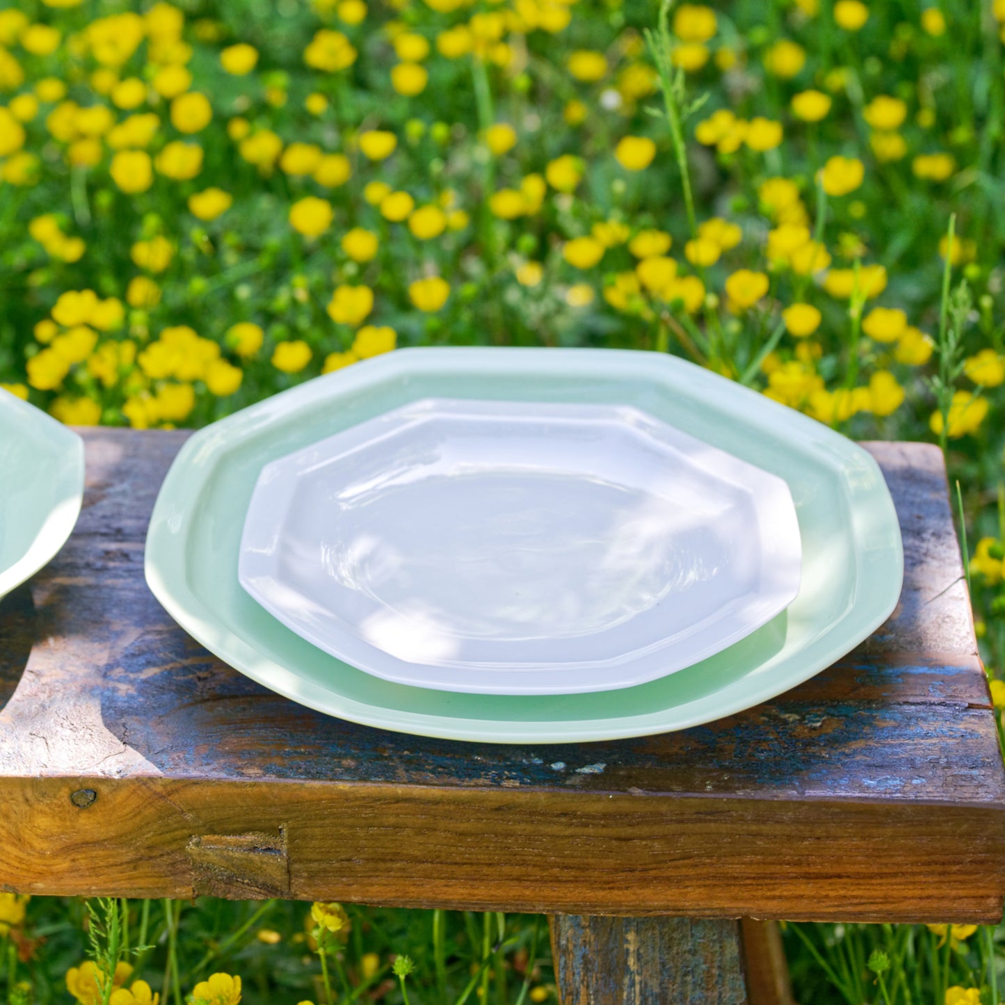 Dessert plate in white french procelain