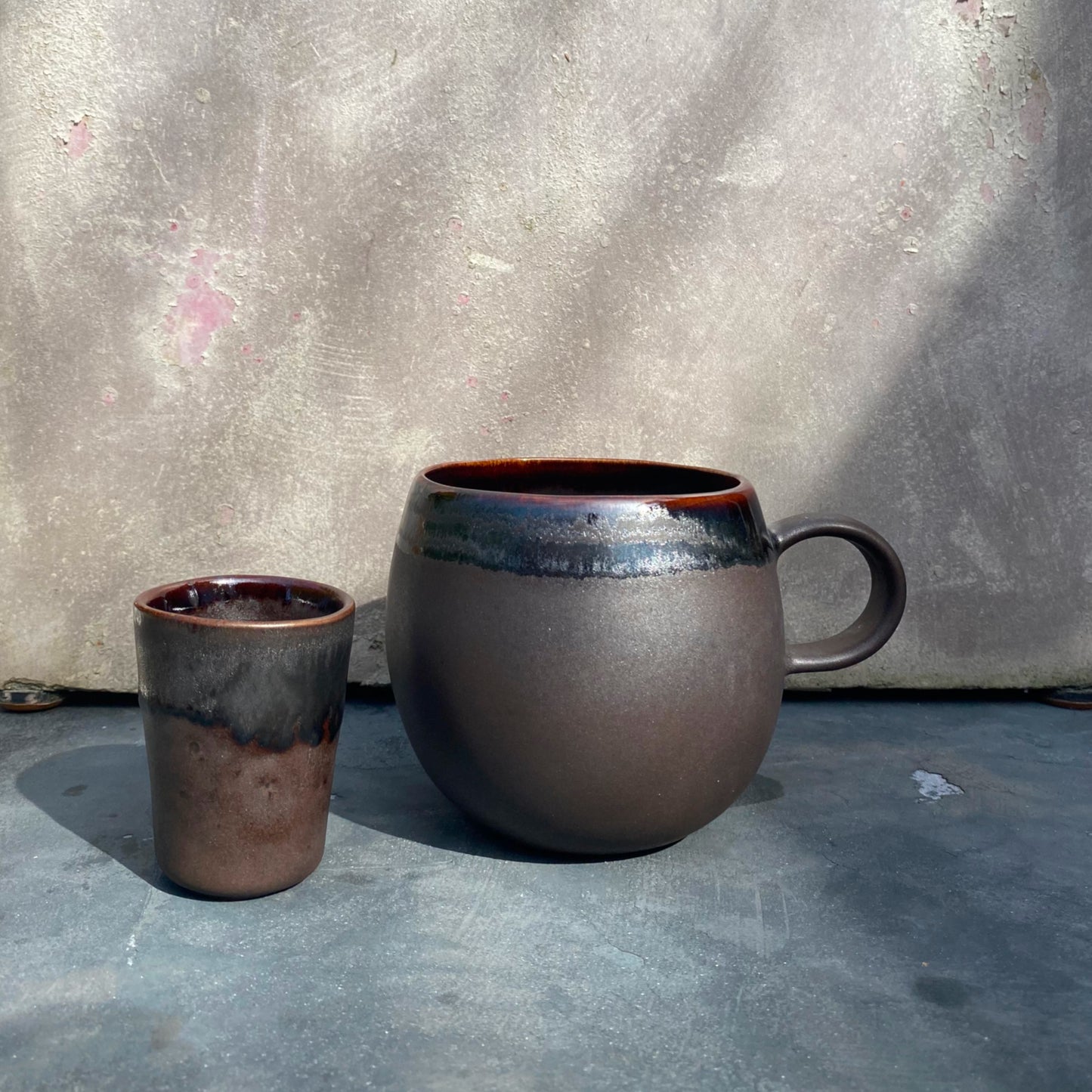 Set 2 mugs in Portuguese stoneware - Amazônia Azul