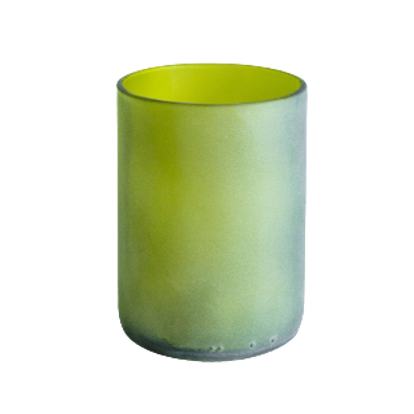 Set de 4 verres à cocktail upcyclés feuille morte sablé