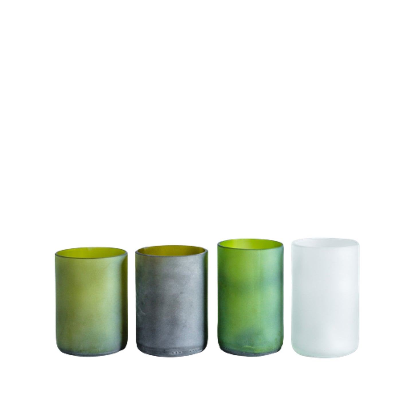 Set de 4 verres à cocktail upcyclés panaché sablé