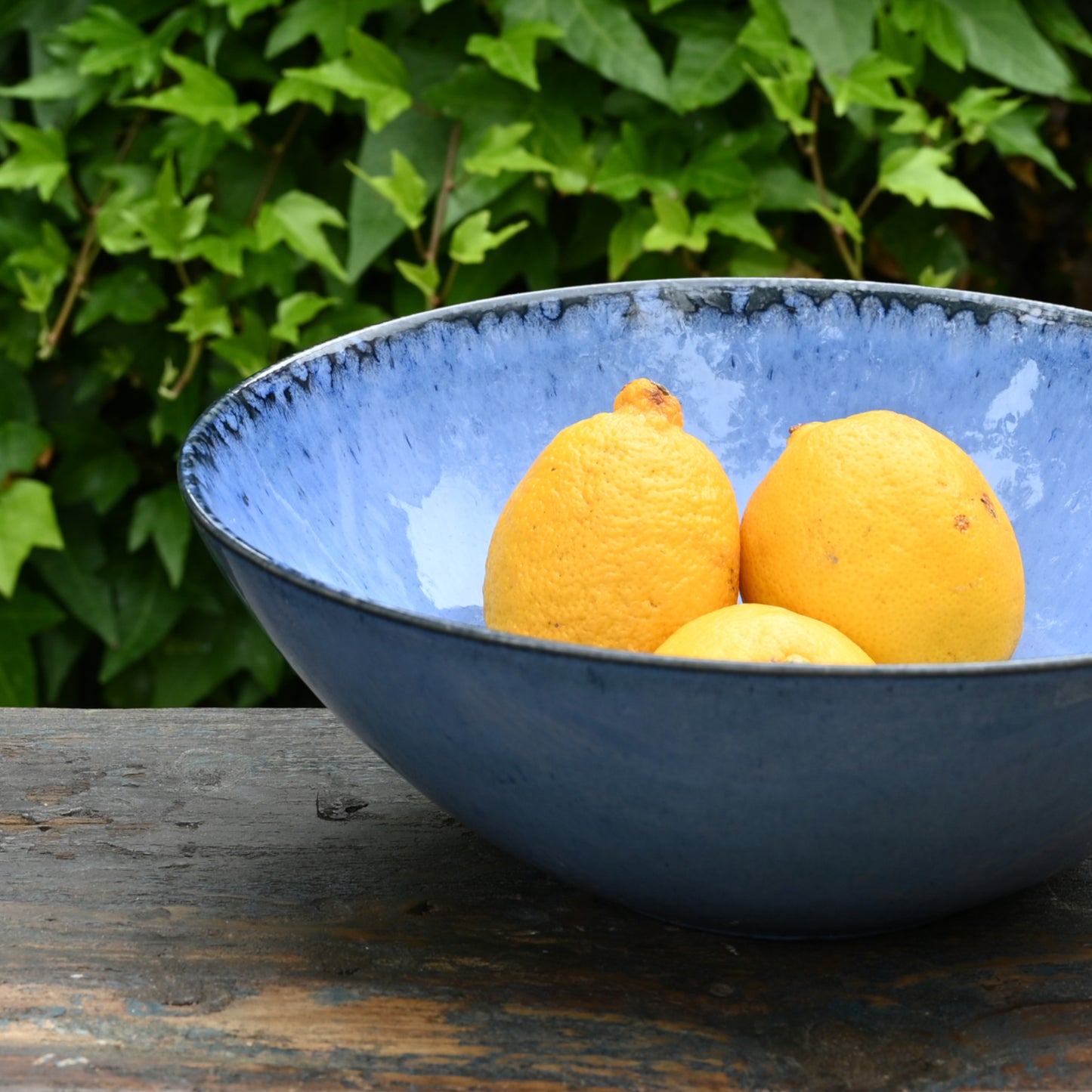Portuguese stoneware salad bowl - Amazônia Azul