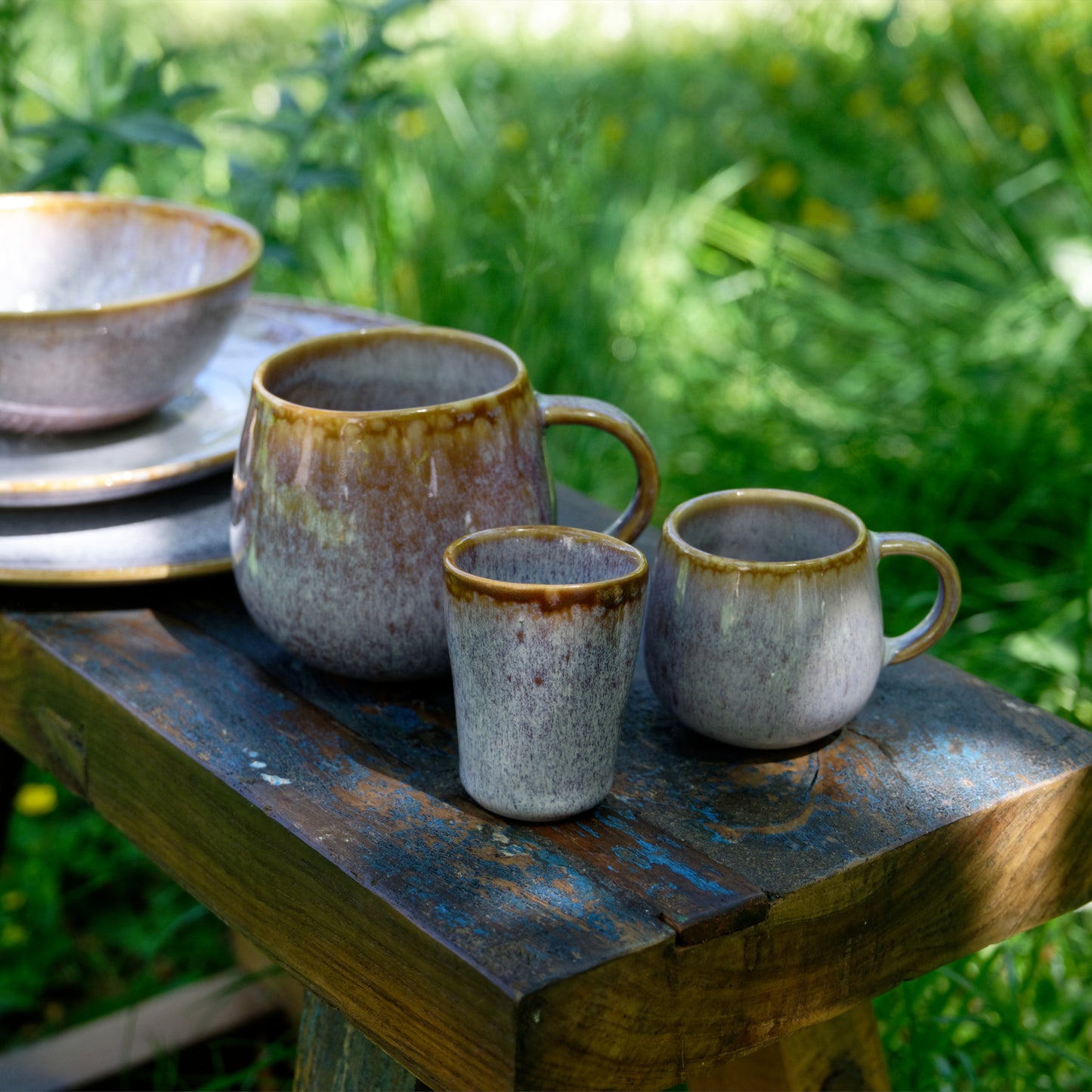 Set 2 grands mugs en grès portugais Amazônia Creme