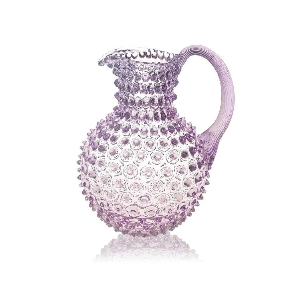 Bohemian glass vase - even pinker Confetti