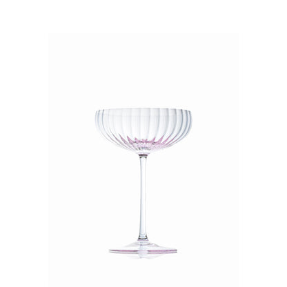 Bohemian glass champagne saucer - Lilac