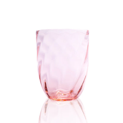 Bohemian glass tumbler - rosa