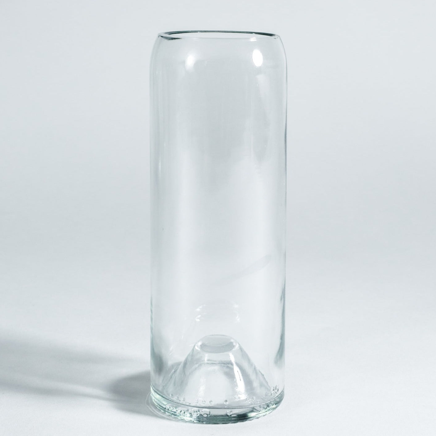 Upcycled glass medium vase - white
