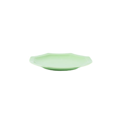 Assiette dessert en porcelaine française verte