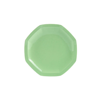 Dessert plate in green french porcelain