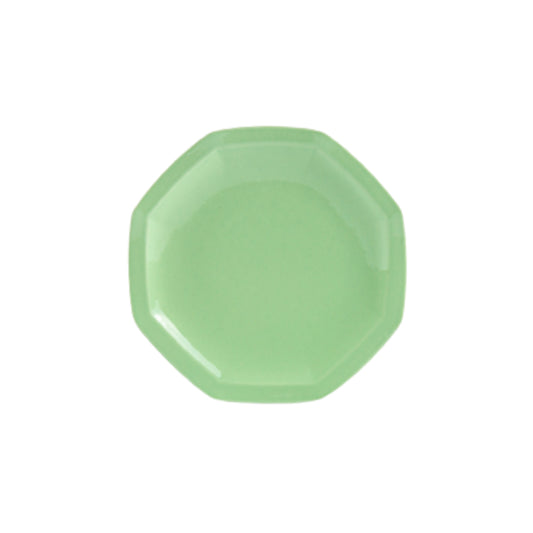 Dessert plate in green french porcelain