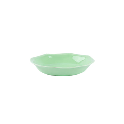 Soup plate in green french porcelain
