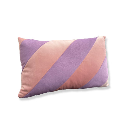Upcycled velvet cushion - Pink & Lilac