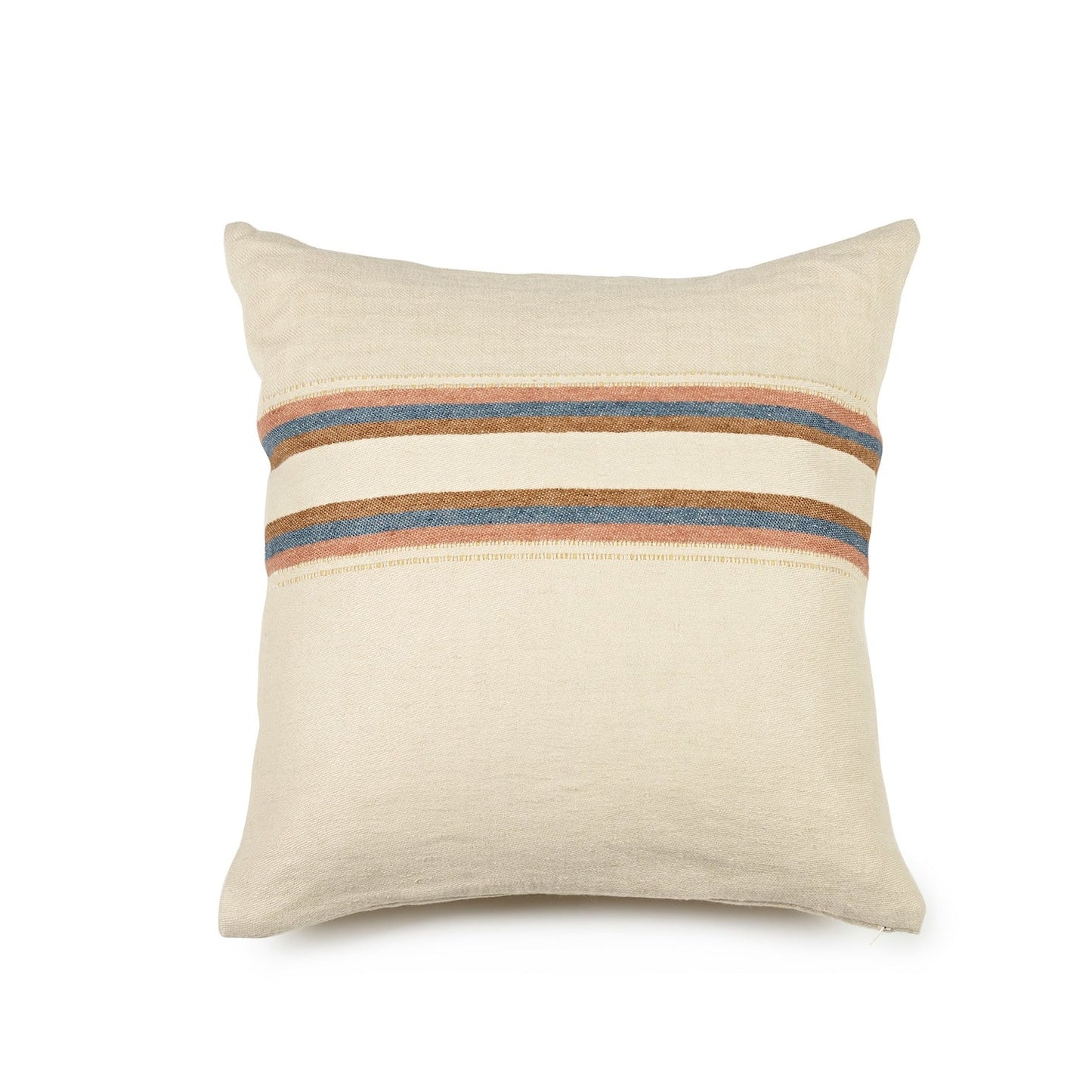 Cushion cover in 100% European linen - Harlan Stripe