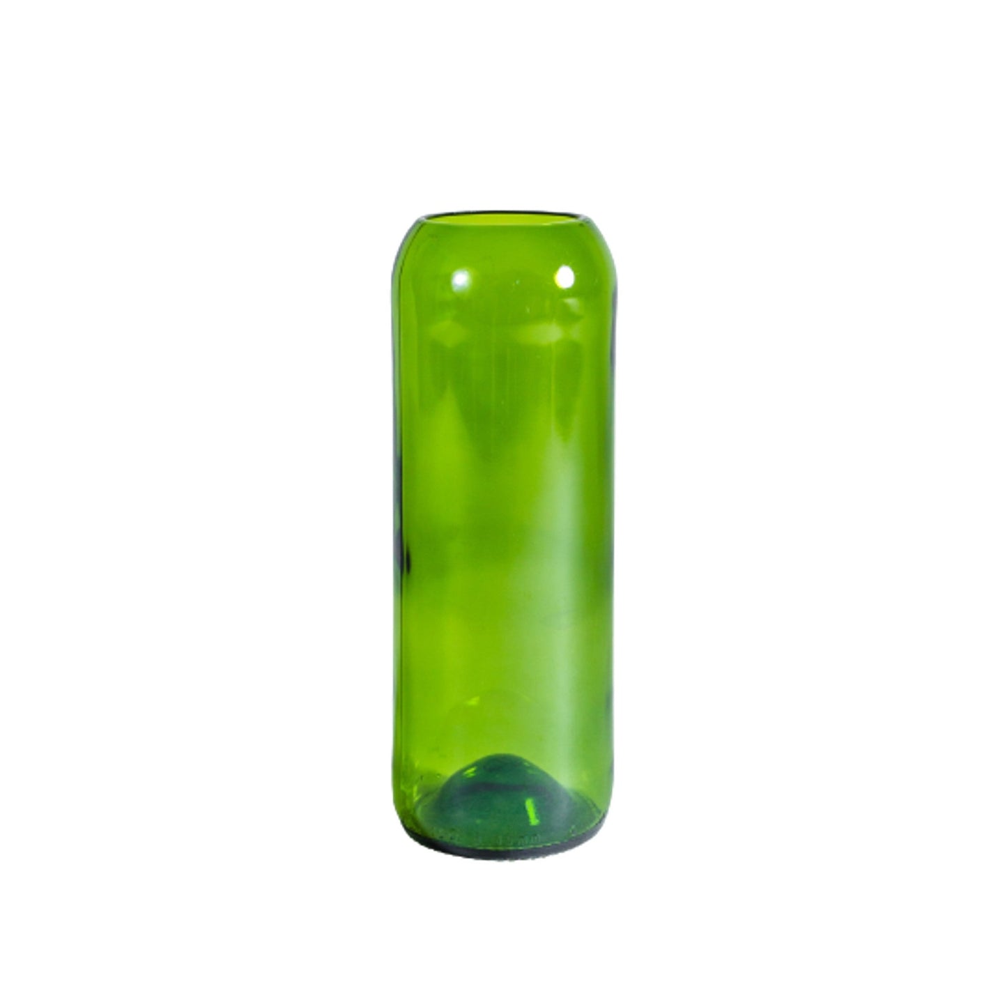 Upcycled glass medium vase - green