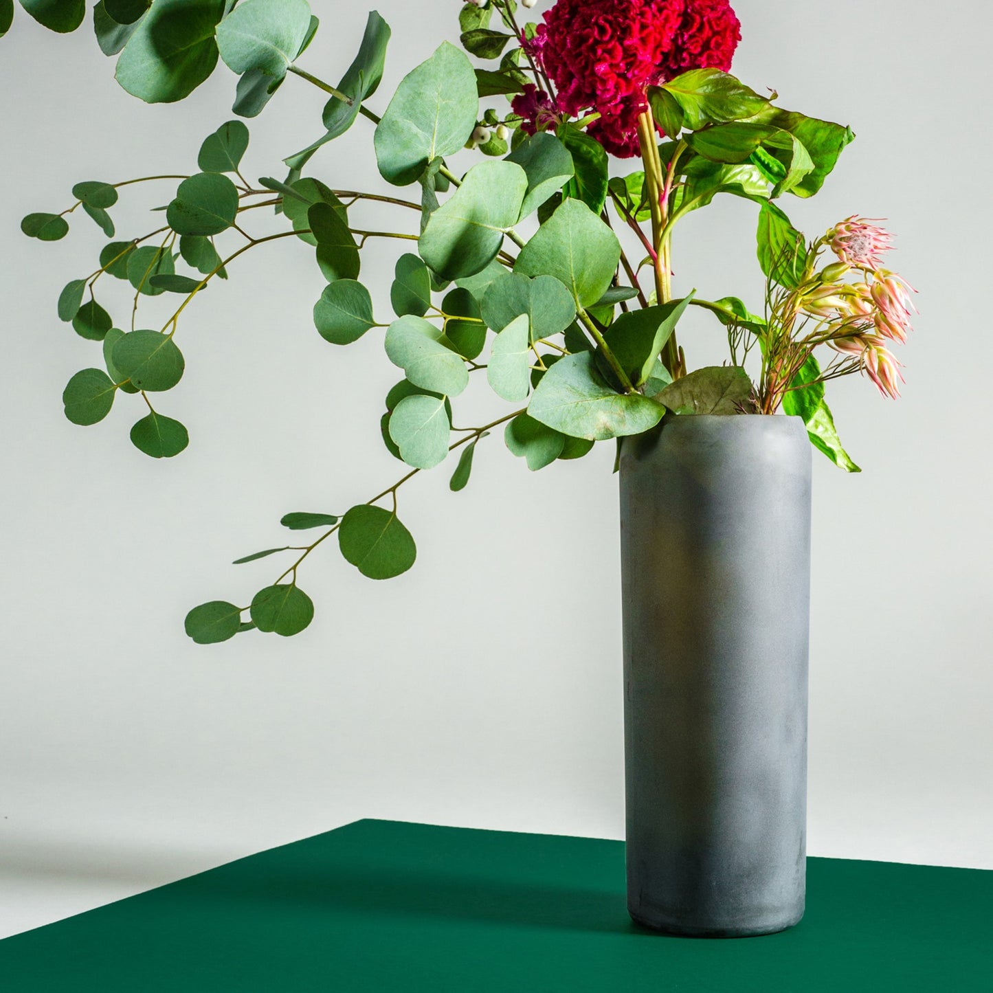 Vase en verre upcyclé magnum chêne sablé