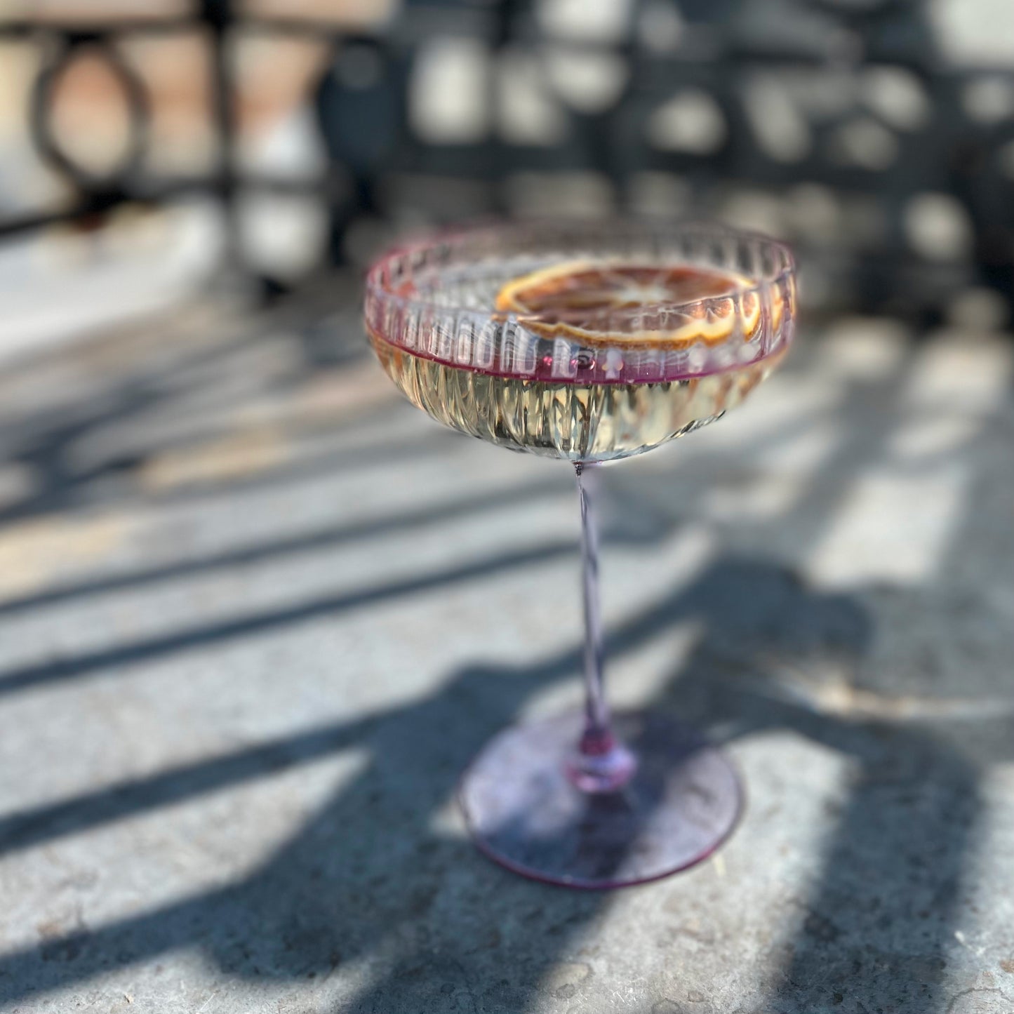 Set 4 coupes à champagne de Bohême lilas – elbarud