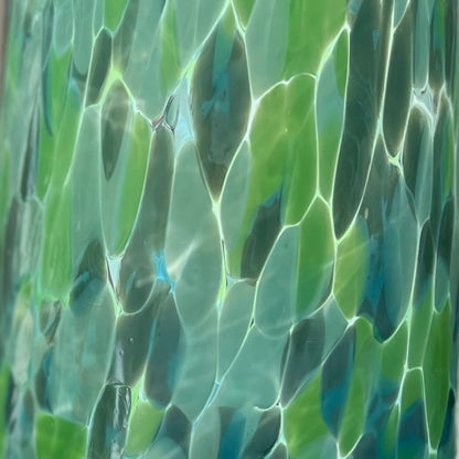 Vase en verre de Bohême Confetti pacific green