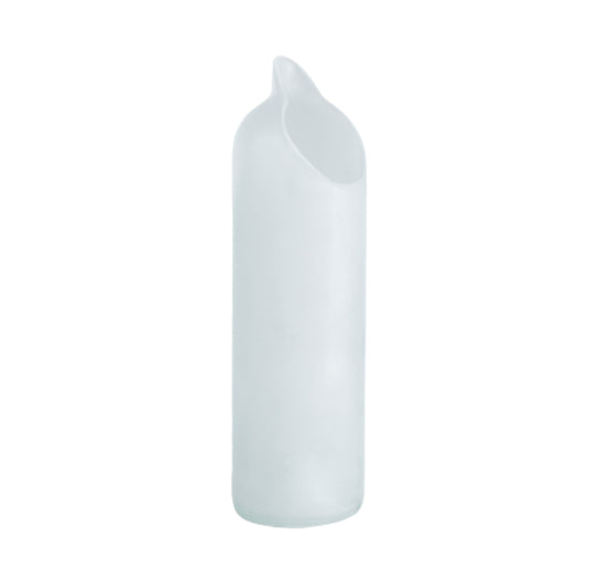Upcycled frosted glass carafe - white