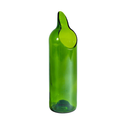 Upcycled glass carafe - green