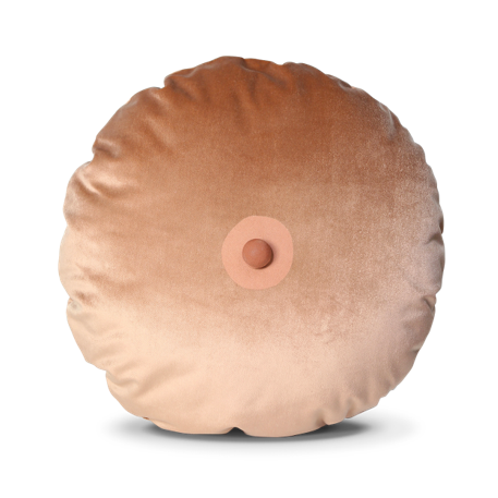 Upcycled satin boob cushion - powder pink