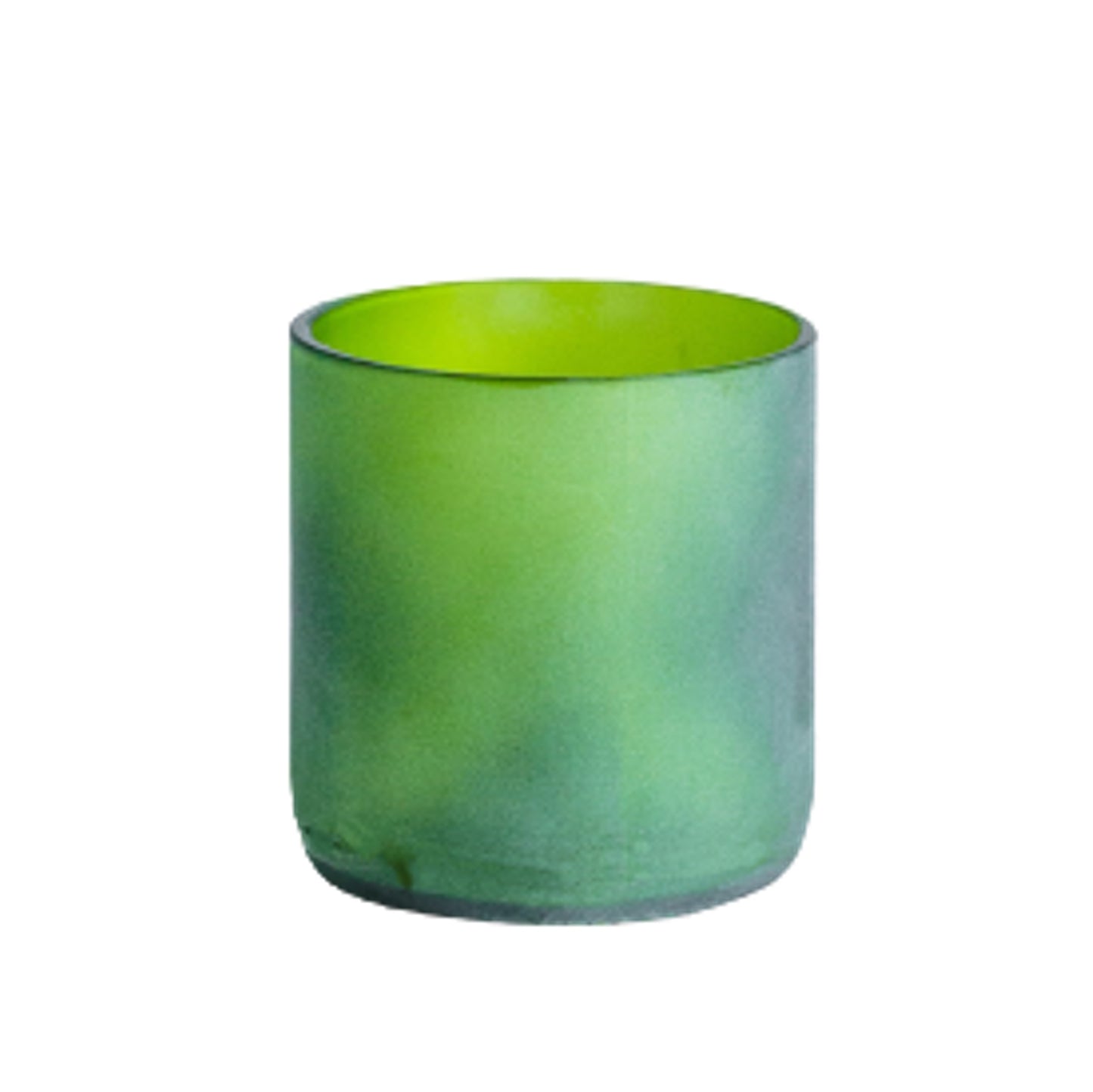 Set 4 upcycled glass tumblers - frosted green