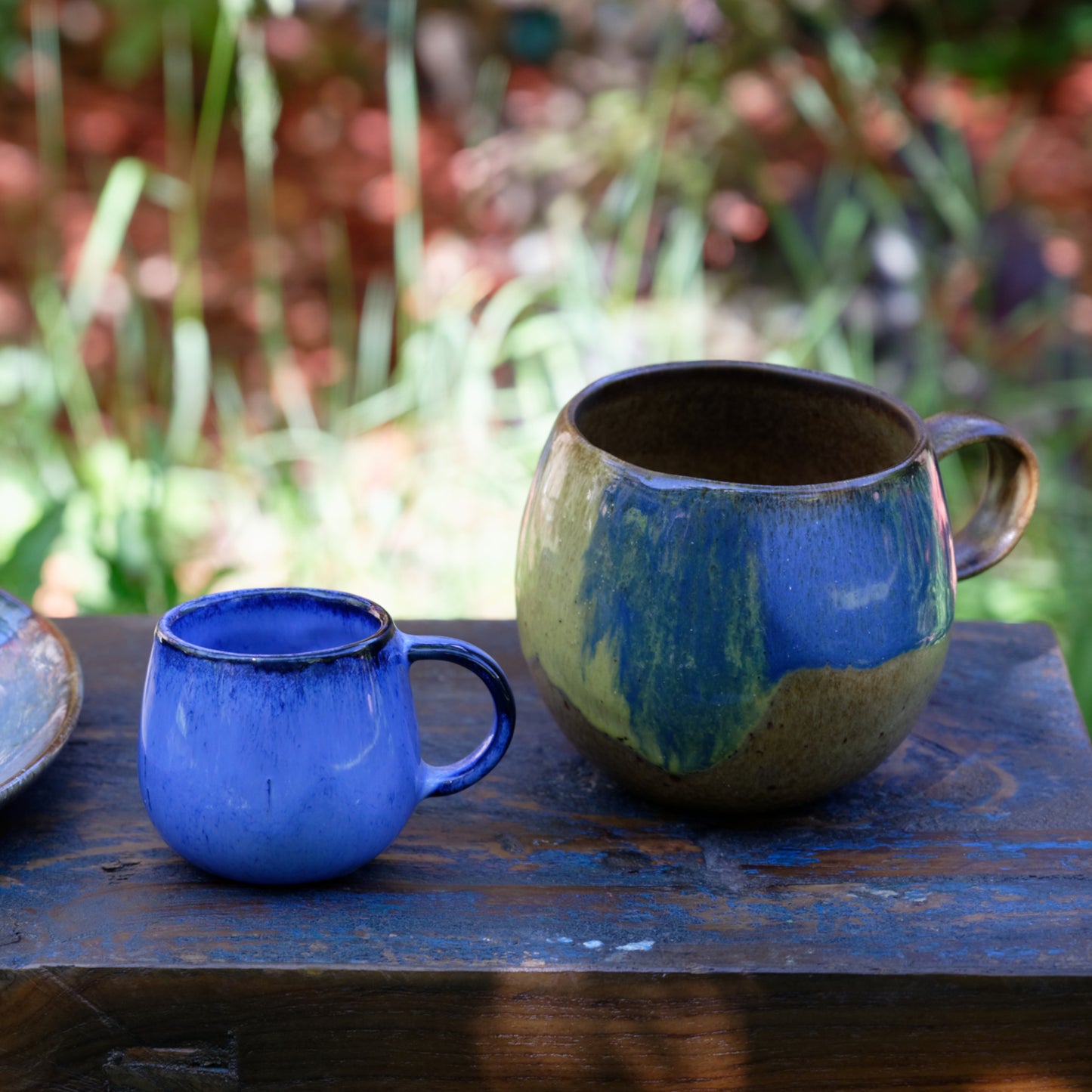 Set 2 mugs in Portuguese stoneware - Corals