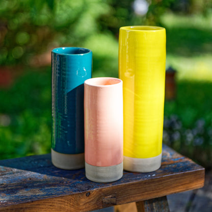 Petit vase en grès français Corail