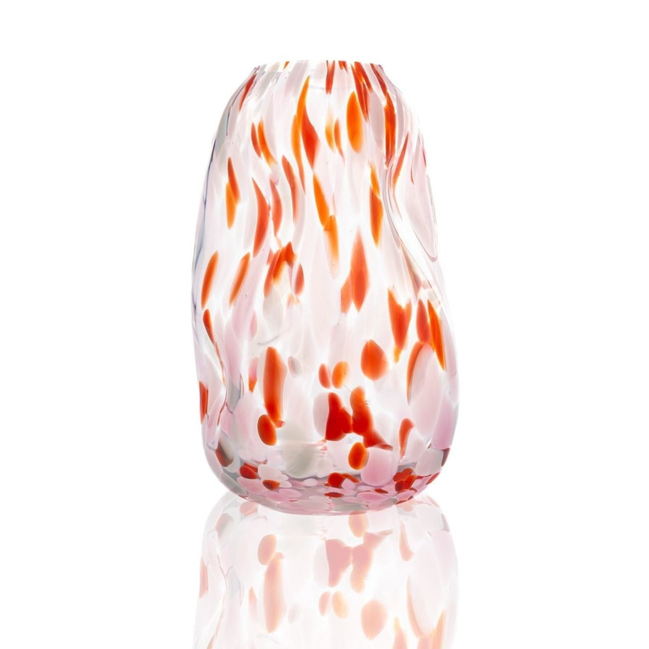 Vase en verre de Bohême Confetti mandarine